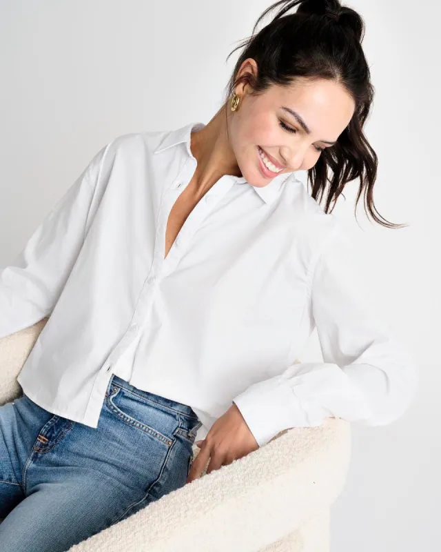 Cropped Poplin Button Down sold by Splendid