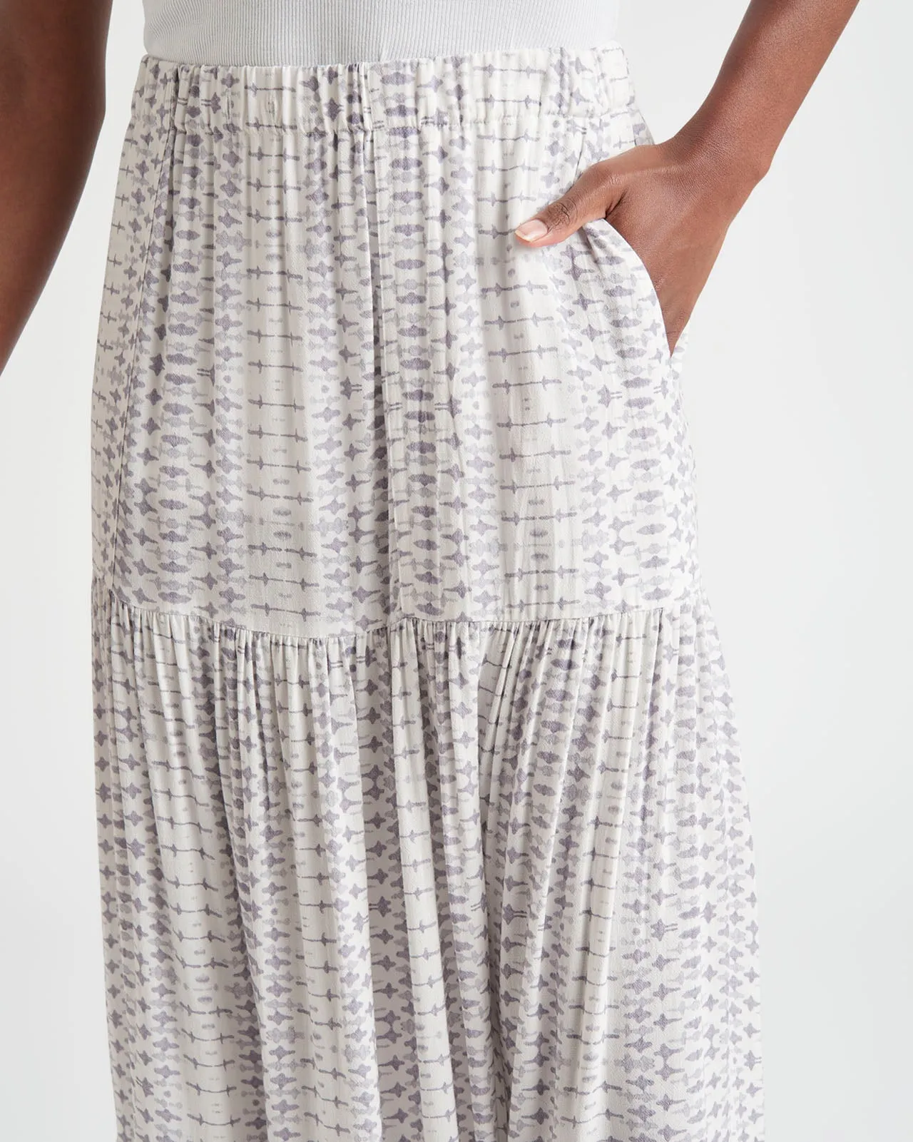 Striped Nella Tiered Maxi Skirt sold by Splendid product image thumbnail 5