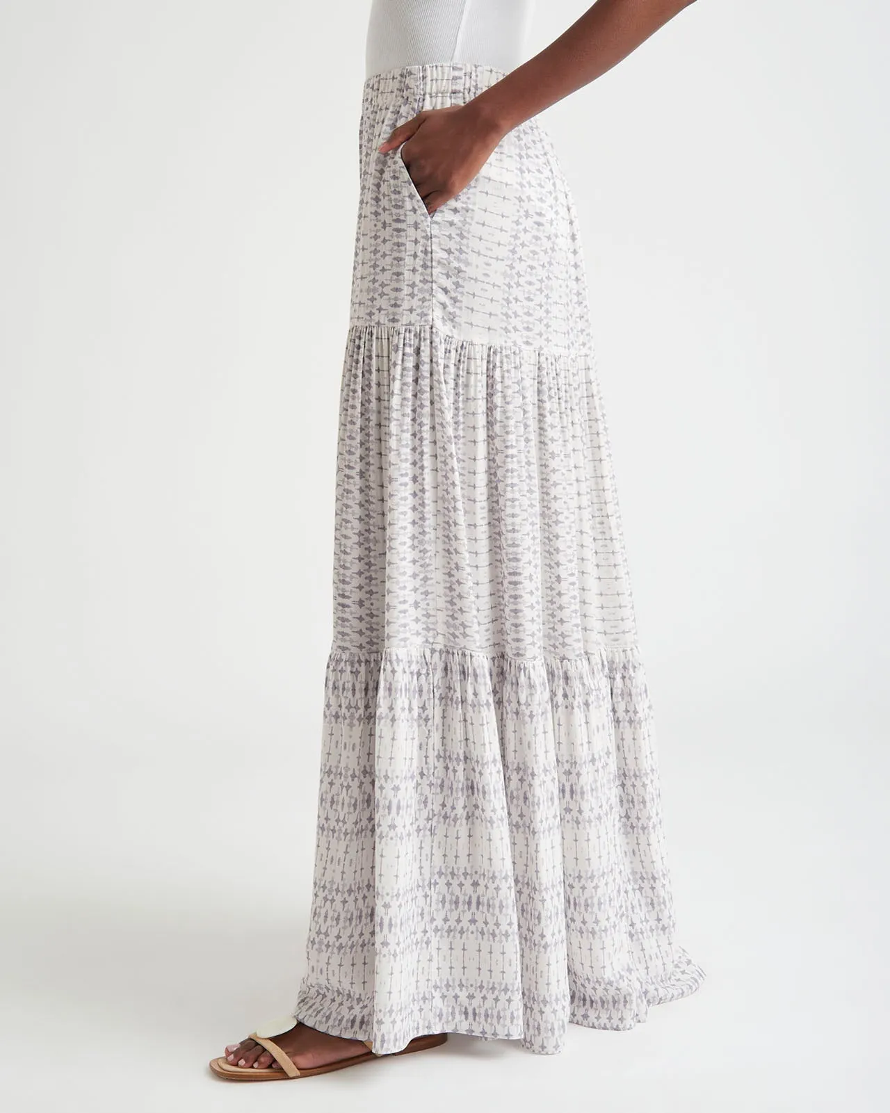 Striped Nella Tiered Maxi Skirt sold by Splendid product image thumbnail 3