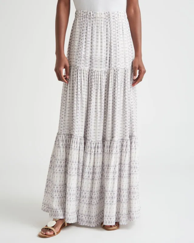 Striped Nella Tiered Maxi Skirt made by Splendid
