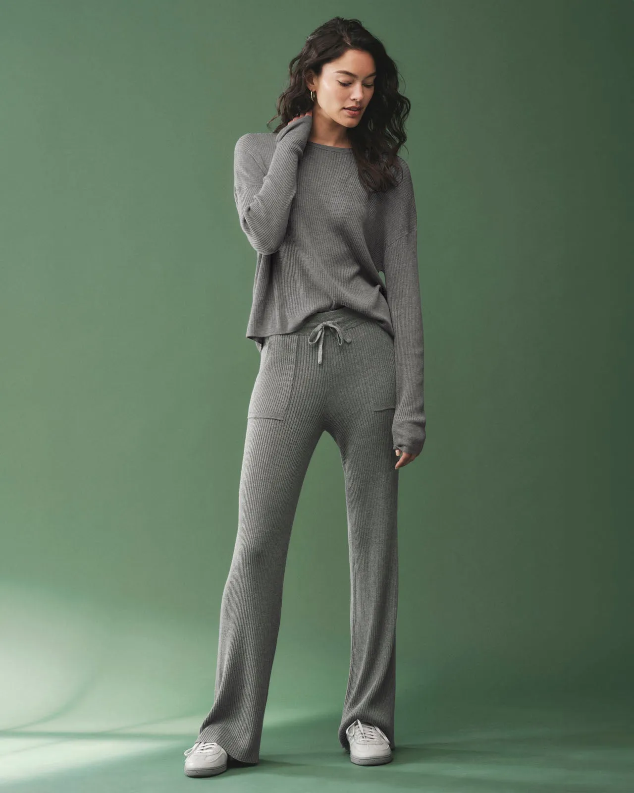 Georgie Cashblend Rib Long Pant sold by Splendid product image thumbnail 4