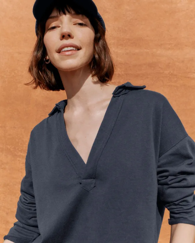 Cassie Long Sleeve Terry Polo made by Splendid