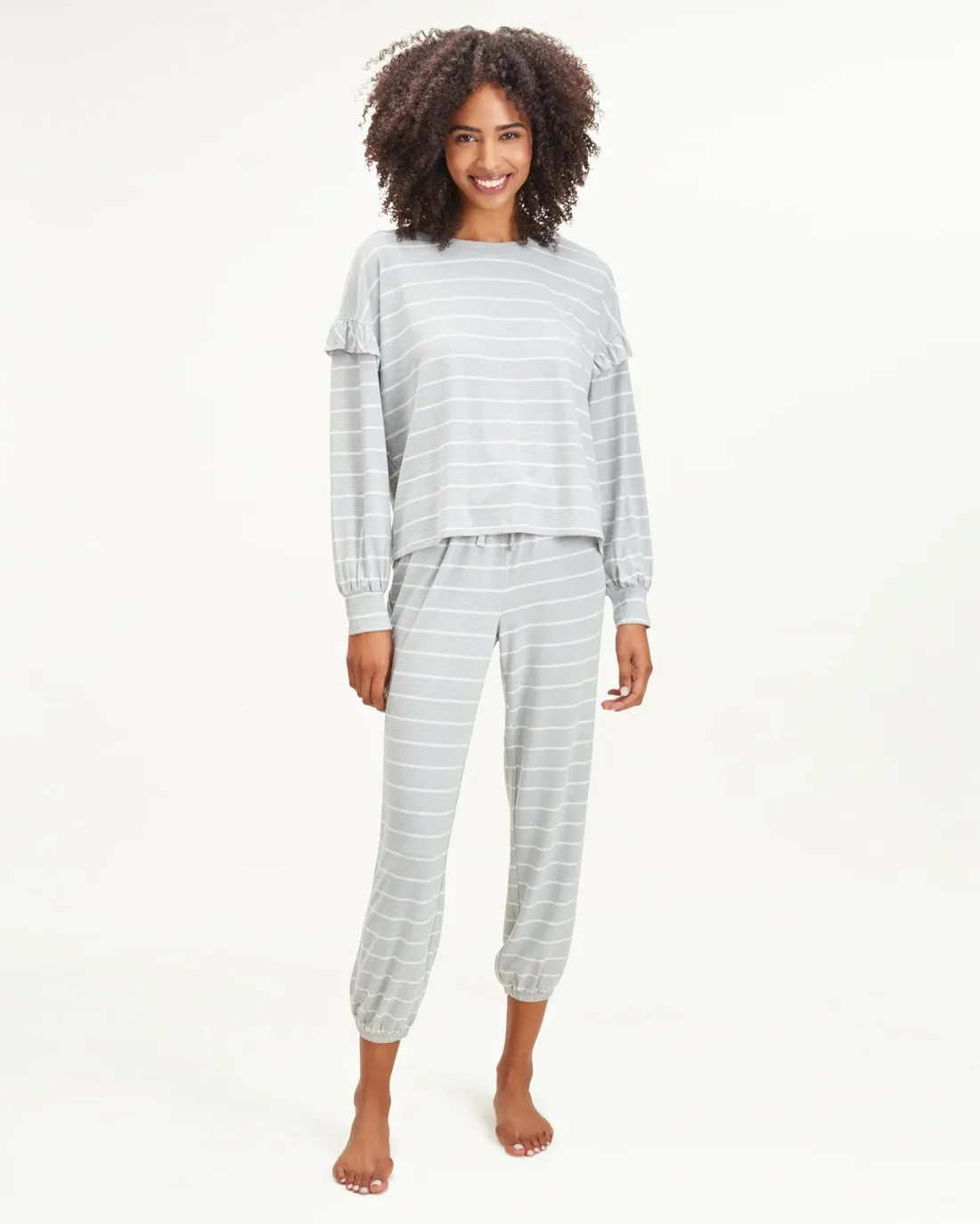 Forever Yours Long Sleeve Ruffle Set sold by Splendid