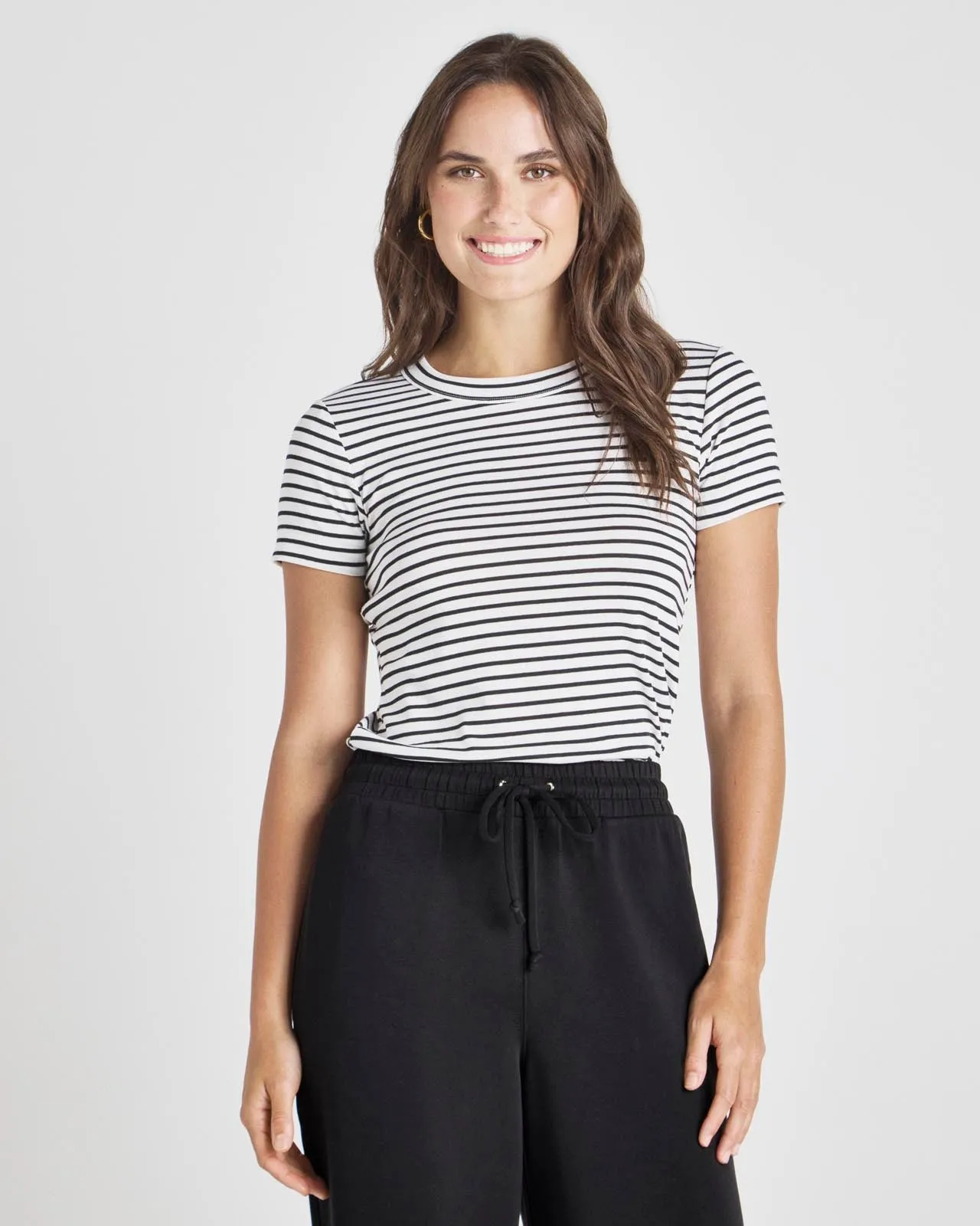 Splendid x @Cellajaneblog Stripe Crew Tee sold by Splendid product image thumbnail 2
