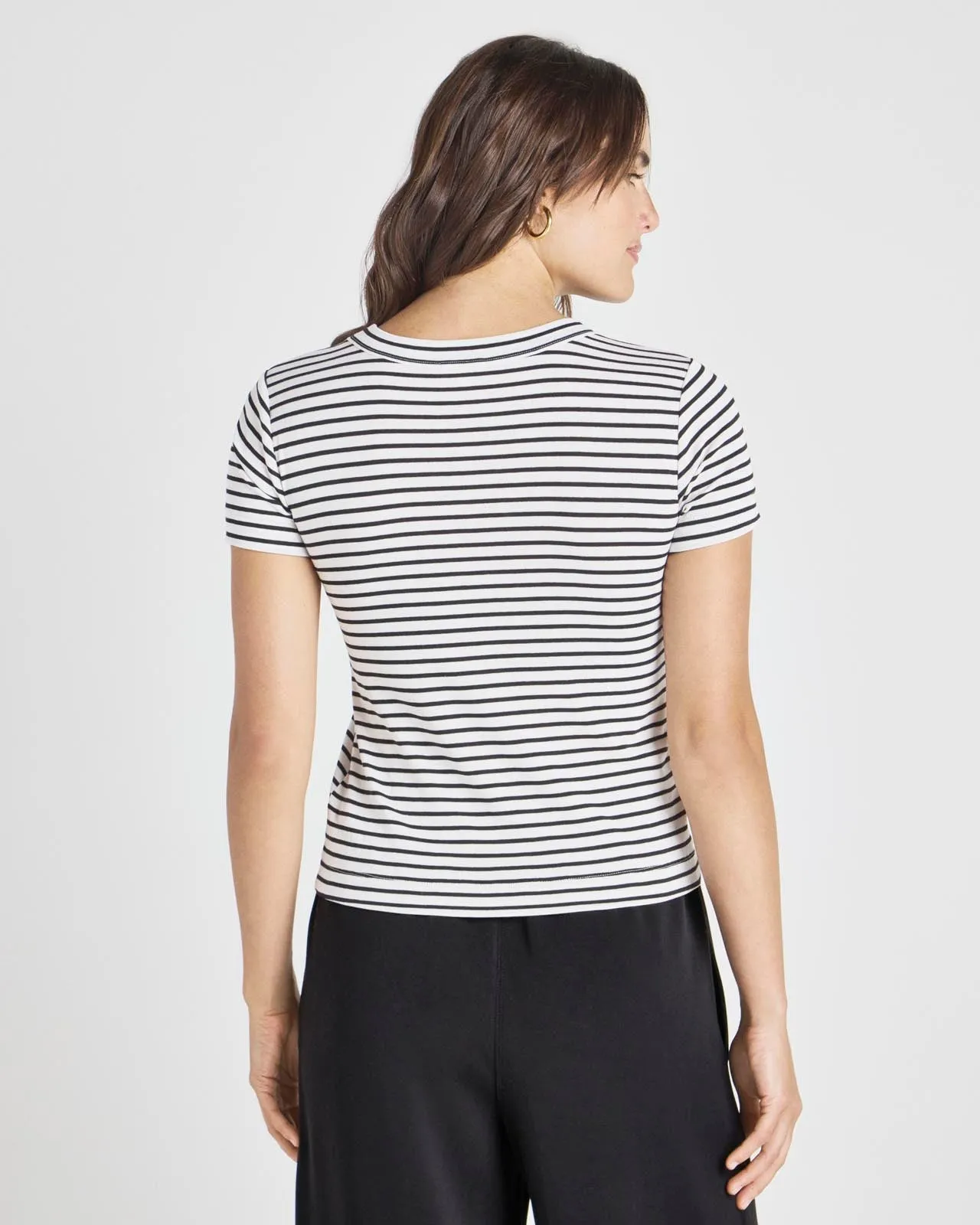 Splendid x @Cellajaneblog Stripe Crew Tee sold by Splendid product image thumbnail 4