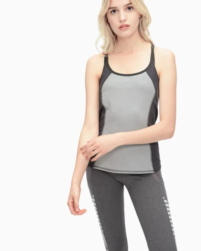 Yoga Heather Blocked Studio Tank sold by Splendid