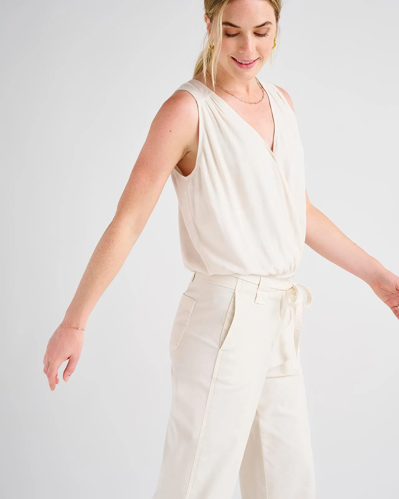Lucia Solid Surplice Tank sold by Splendid product image thumbnail 2