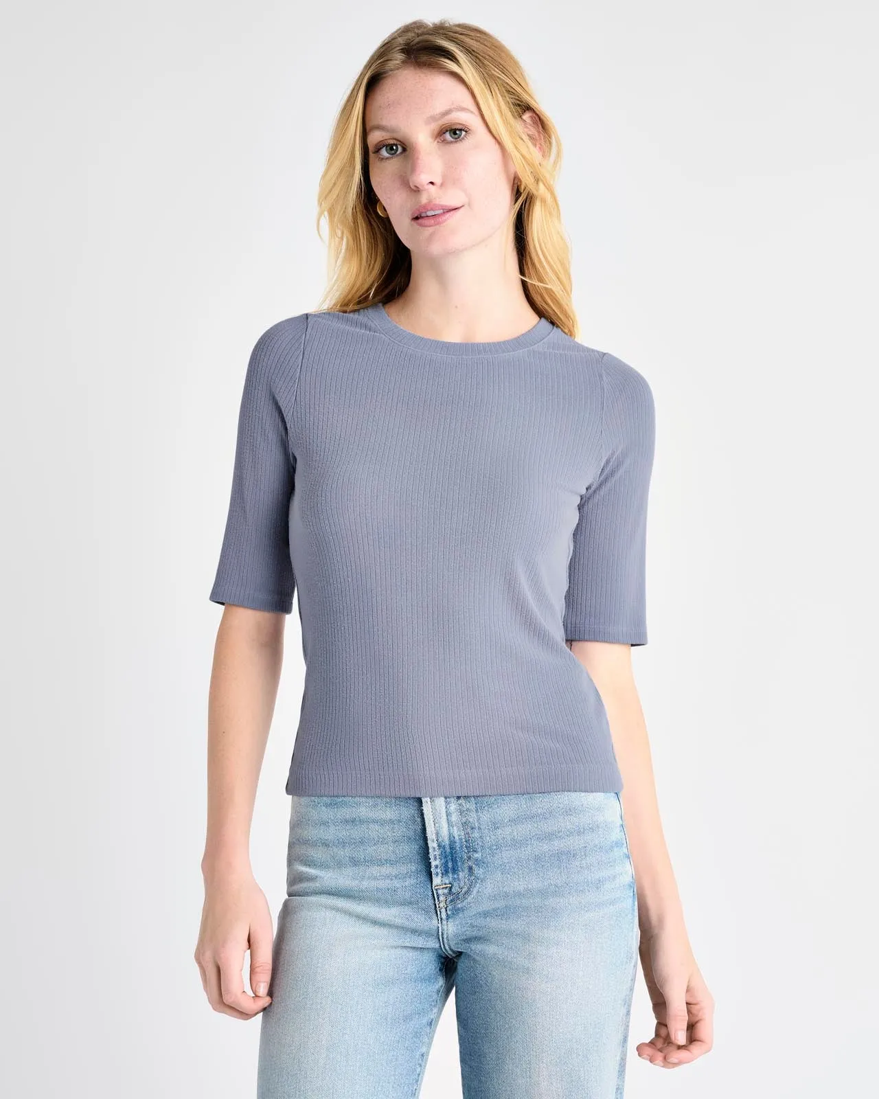 Hailey Ribbed Short Sleeve Tee sold by Splendid product image thumbnail 2
