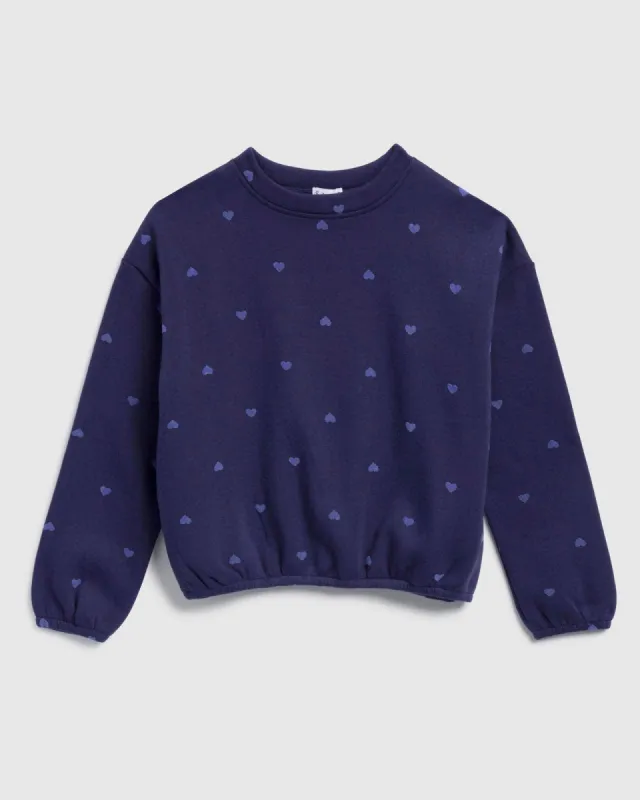Girls Supersoft Felt Heart Sweatshirt sold by Splendid