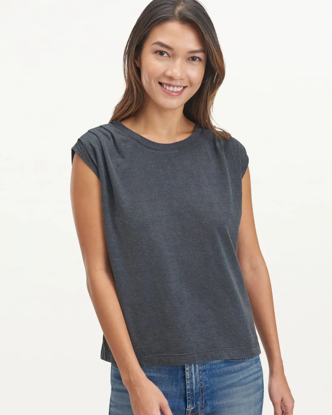 Eco Jersey Pleated Tank sold by Splendid product image thumbnail 5