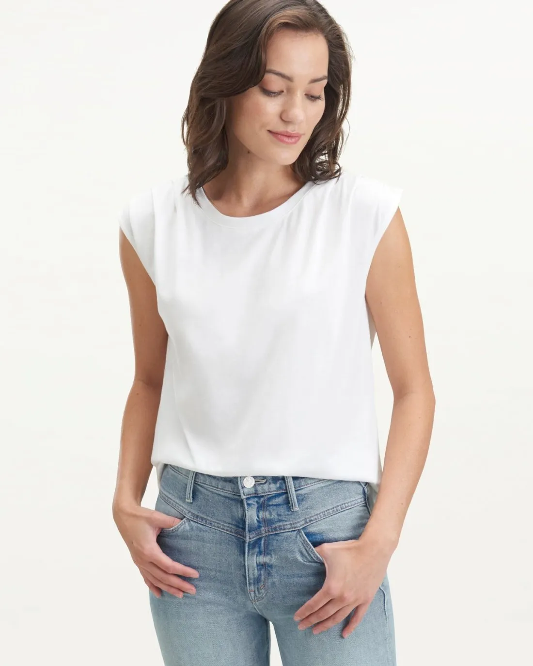 Eco Jersey Pleated Tank sold by Splendid