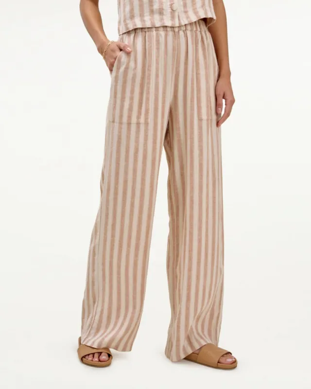 Mary Lawless Lee x Splendid Stripe High-Waisted Wide Leg Pant sold by Splendid