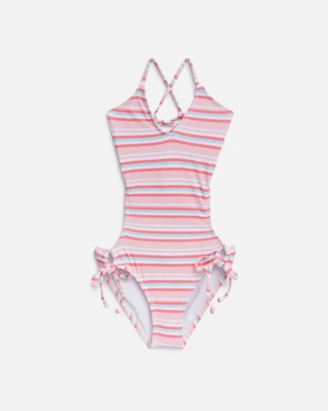 Girls Cozy Stripe One-Piece Swimsuit sold by Splendid