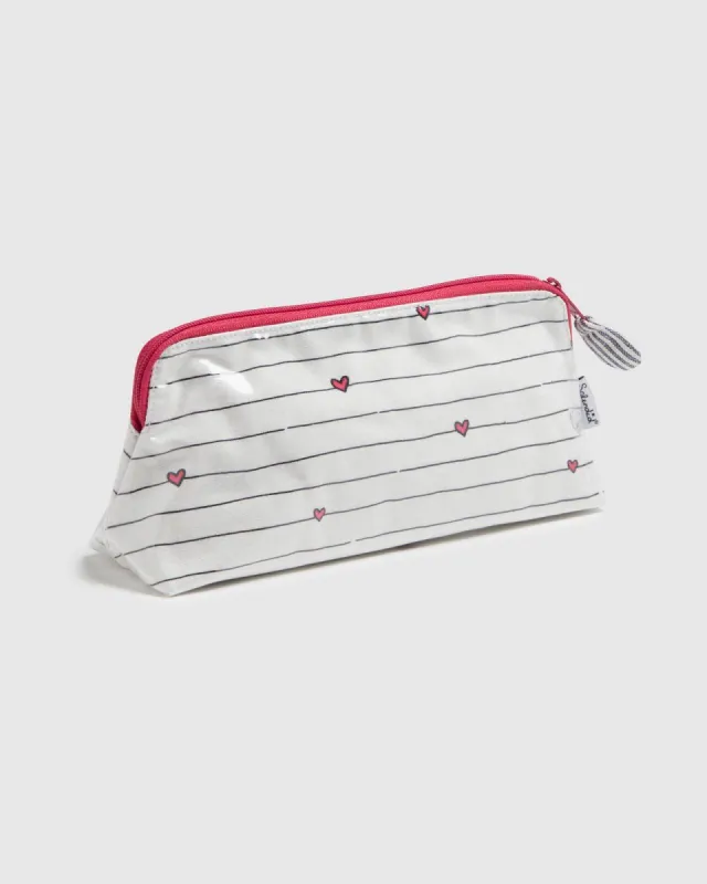 Small Striped Hearts Makeup Bag sold by Splendid