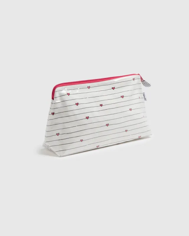Large Striped Hearts Makeup Bag sold by Splendid