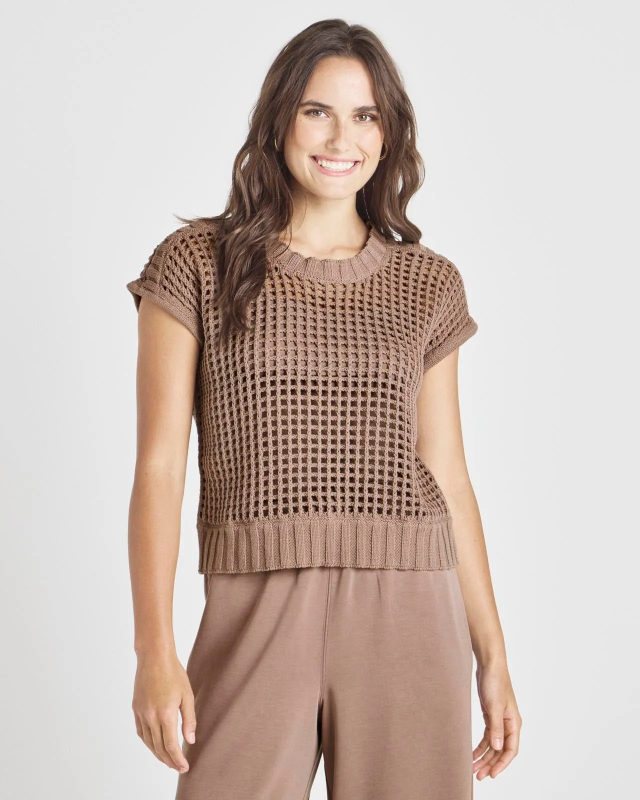 Splendid x @Cellajaneblog Pointelle Sweater Vest sold by Splendid product image thumbnail 2