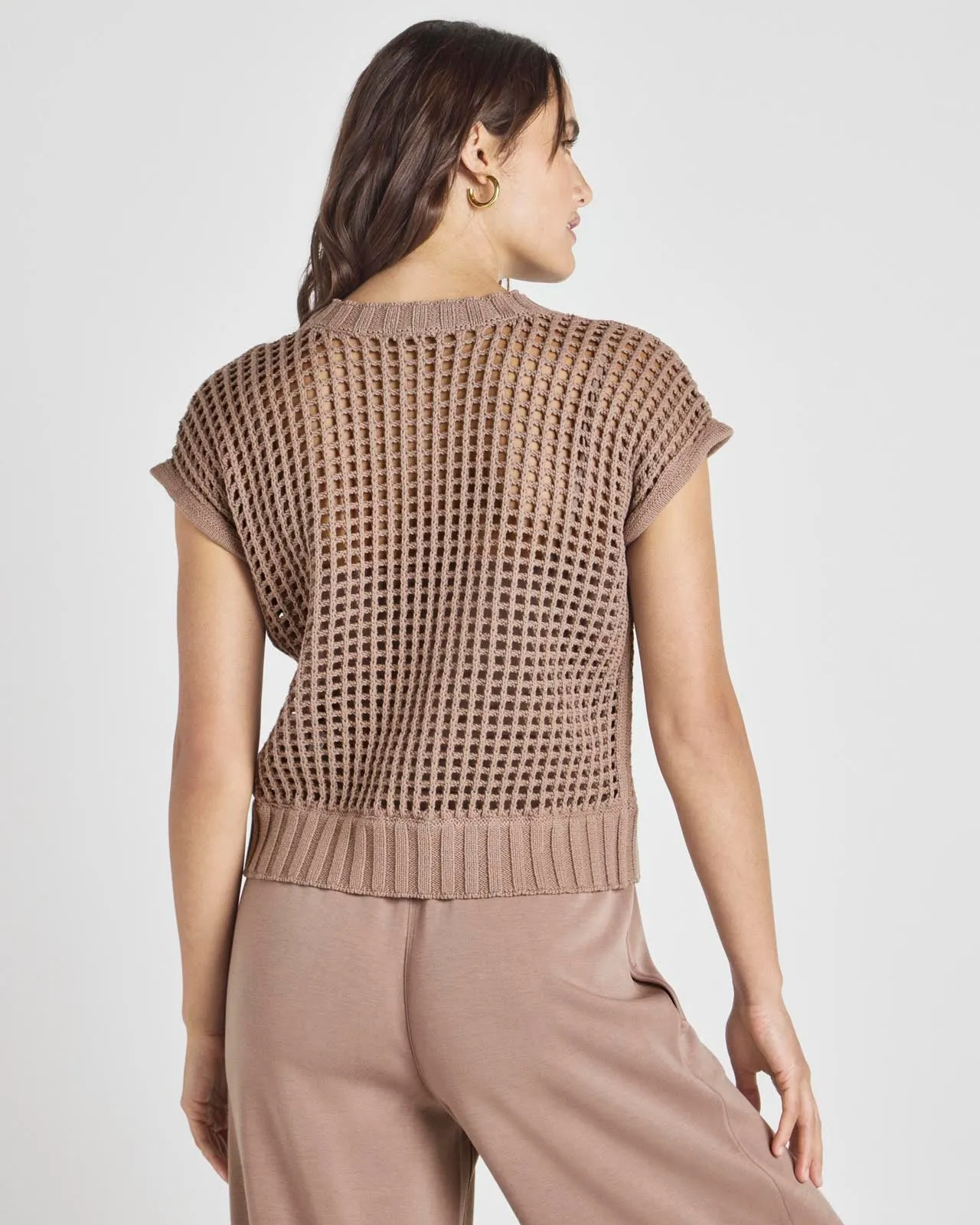 Splendid x @Cellajaneblog Pointelle Sweater Vest sold by Splendid product image thumbnail 4