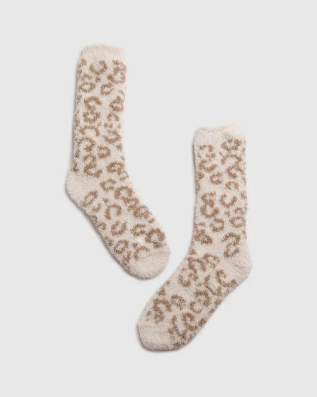 Bia Fuzzy Yarn Leopard Socks sold by Splendid