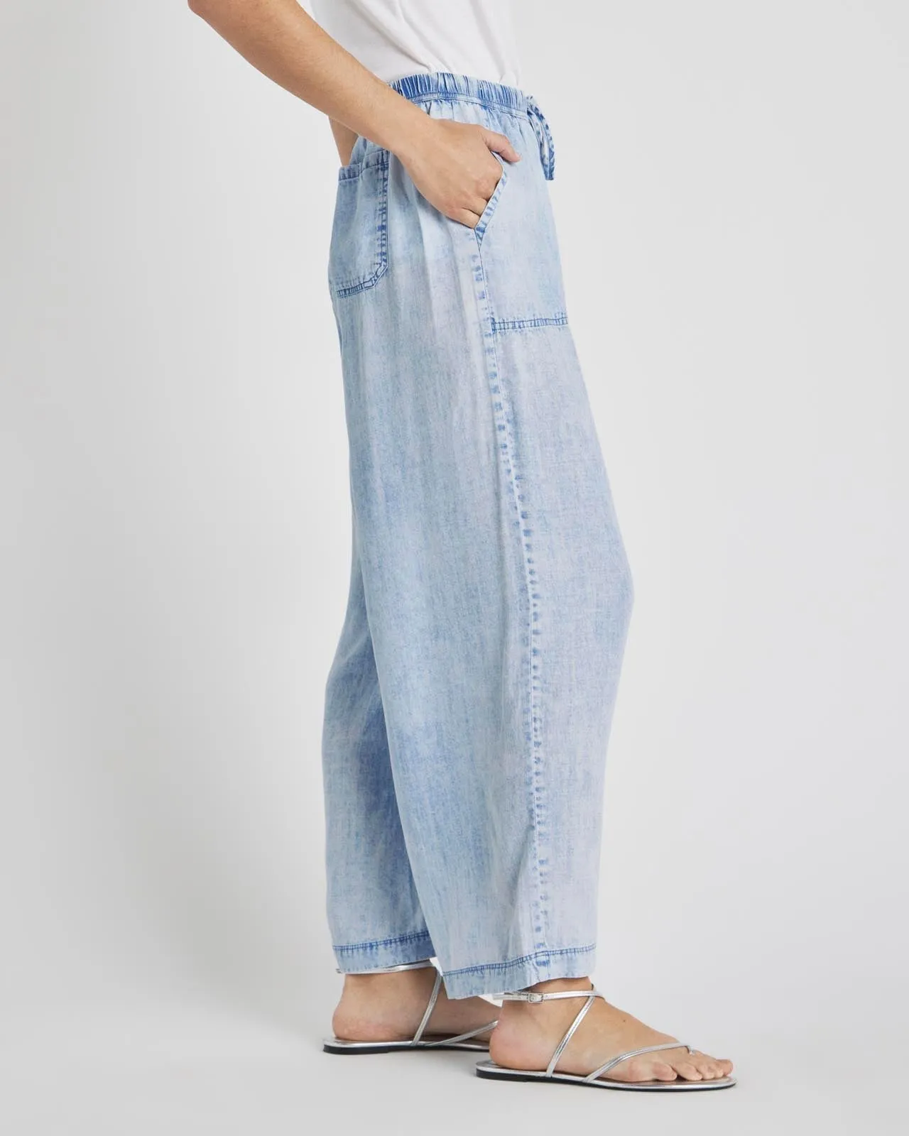 Bleached Indigo Angie Crop Palazzo Pant sold by Splendid product image thumbnail 5