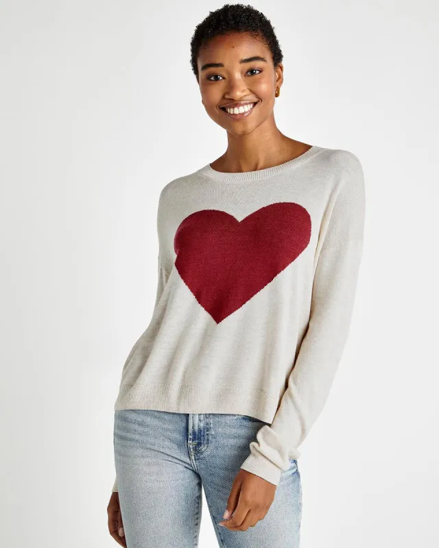 Avery Heart Sweater sold by Splendid