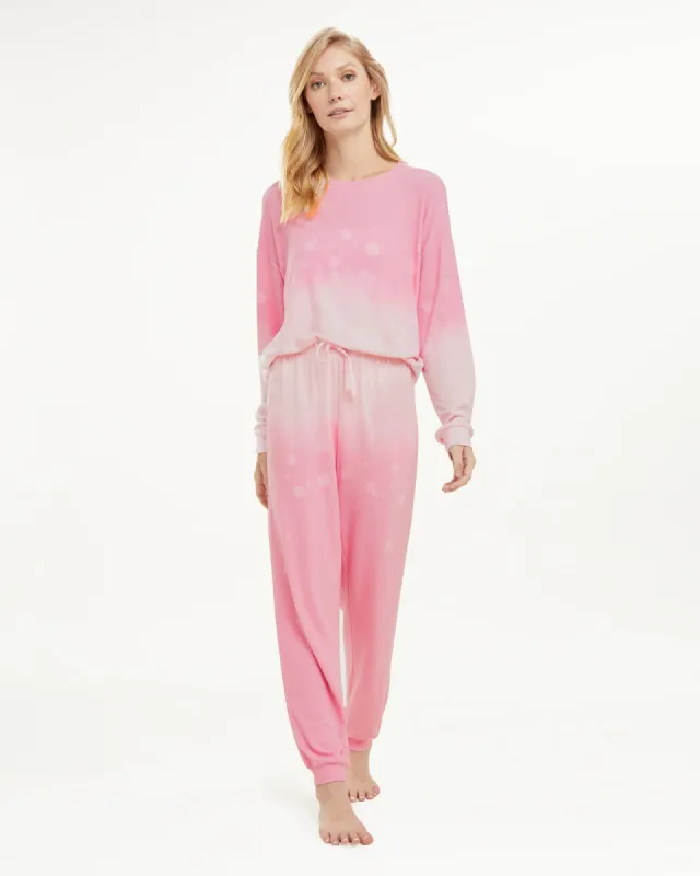 Elora Long Sleeve Jogger Set in Pink Heartmelt sold by Splendid