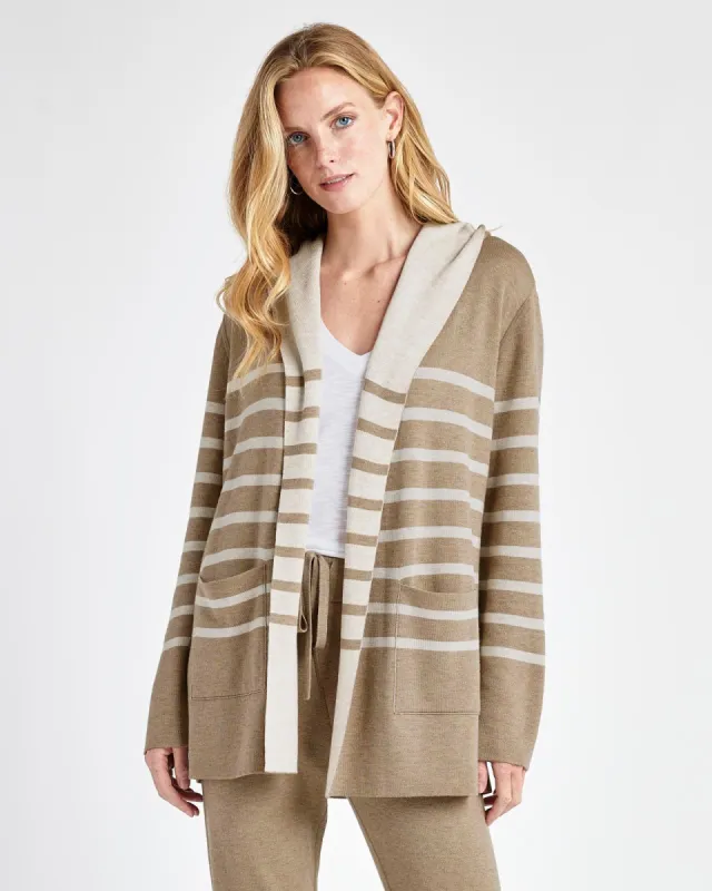 Sydney Cashblend Stripe Reversible Cardigan sold by Splendid