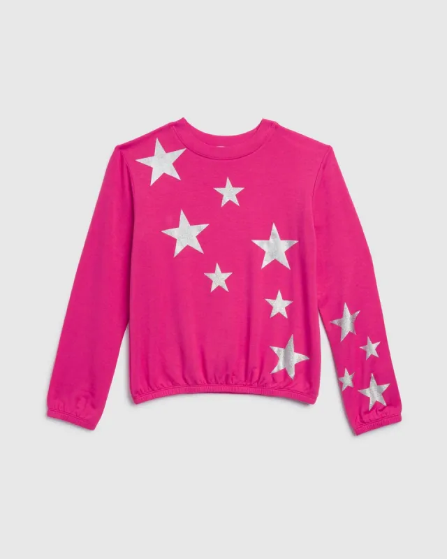 Girls Supersoft Glitter Stars Sweatshirt sold by Splendid