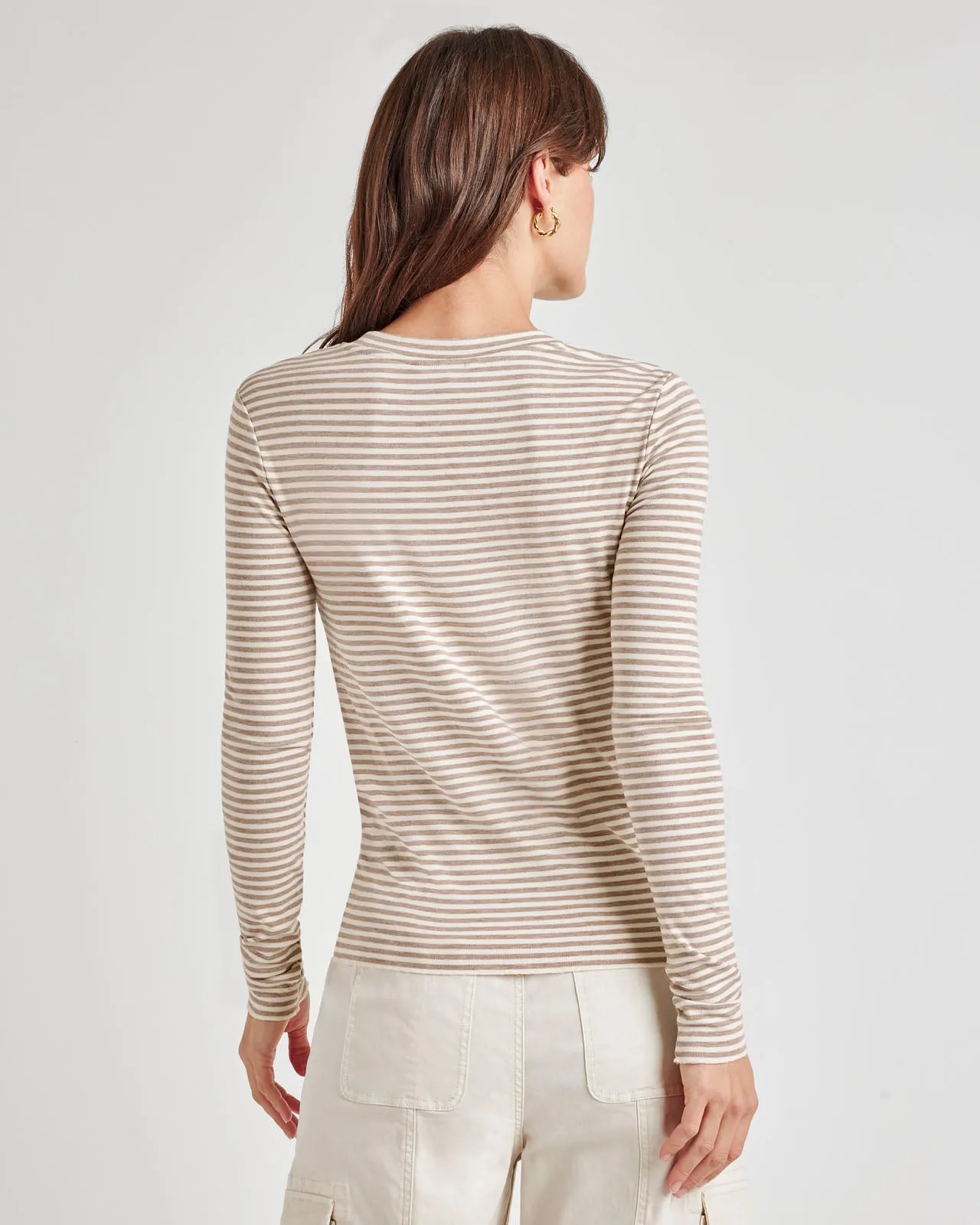 Ribbed Bamboo Long Sleeve Tee sold by Splendid product image thumbnail 5
