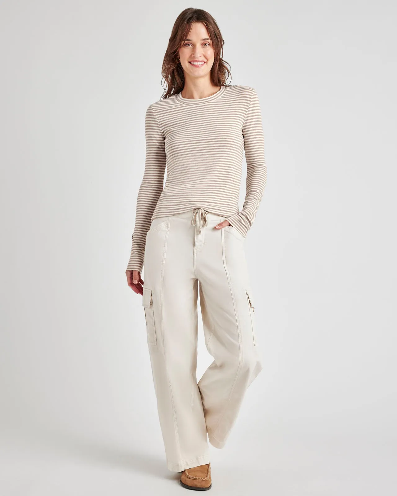 Ribbed Bamboo Long Sleeve Tee sold by Splendid product image thumbnail 2