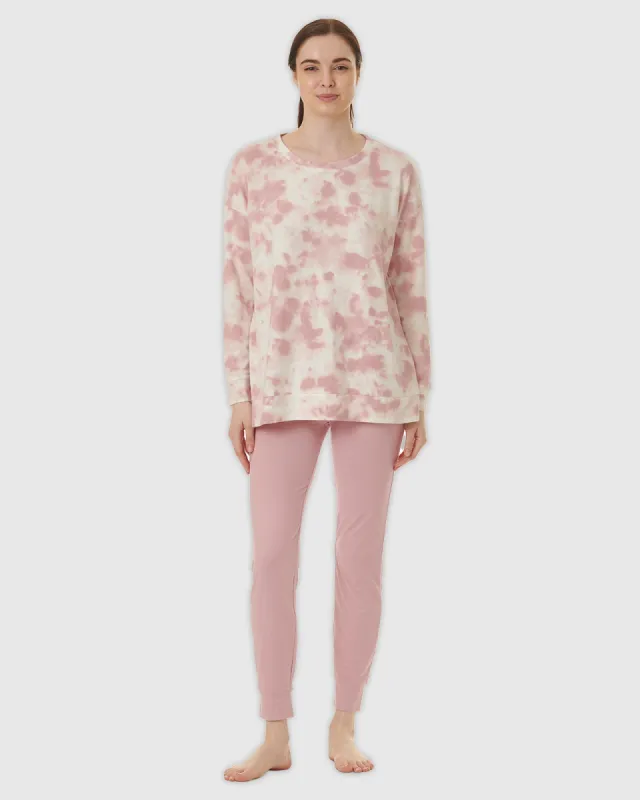 Mauve Tie Dye Westerly PJ Set sold by Splendid