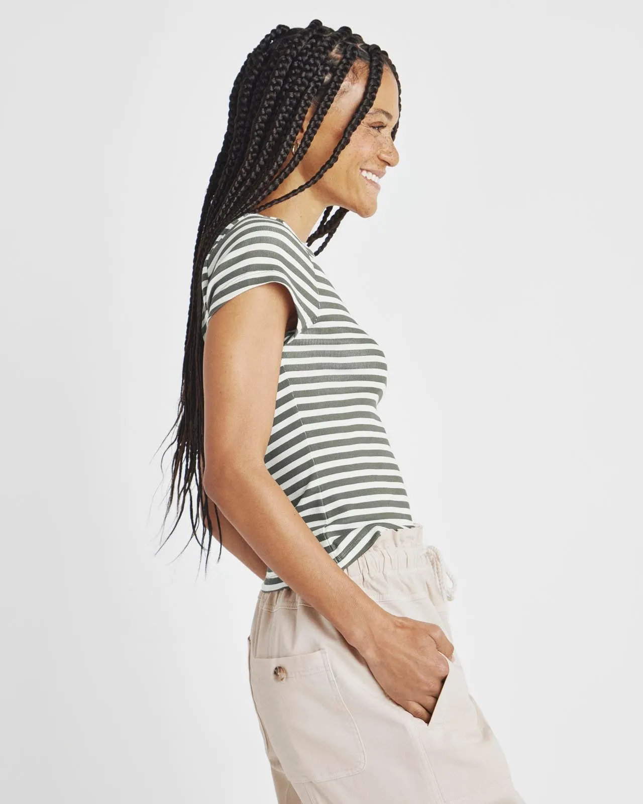 Benson Stripe Short Sleeve Crew Tee sold by Splendid product image thumbnail 5