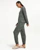 Elora Long Sleeve Jogger Set in Charcoal Leopard sold by Splendid