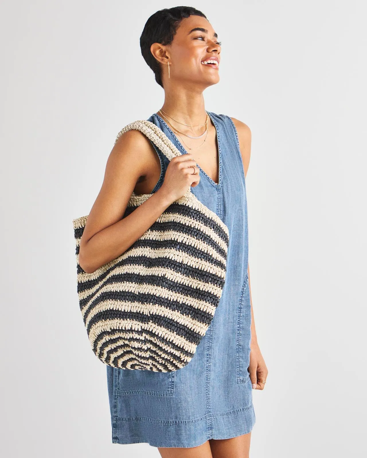 Riviera Raffia Stripe Tote sold by Splendid product image thumbnail 3