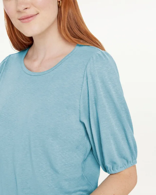 Juliana Slub Puff Sleeve Tee made by Splendid