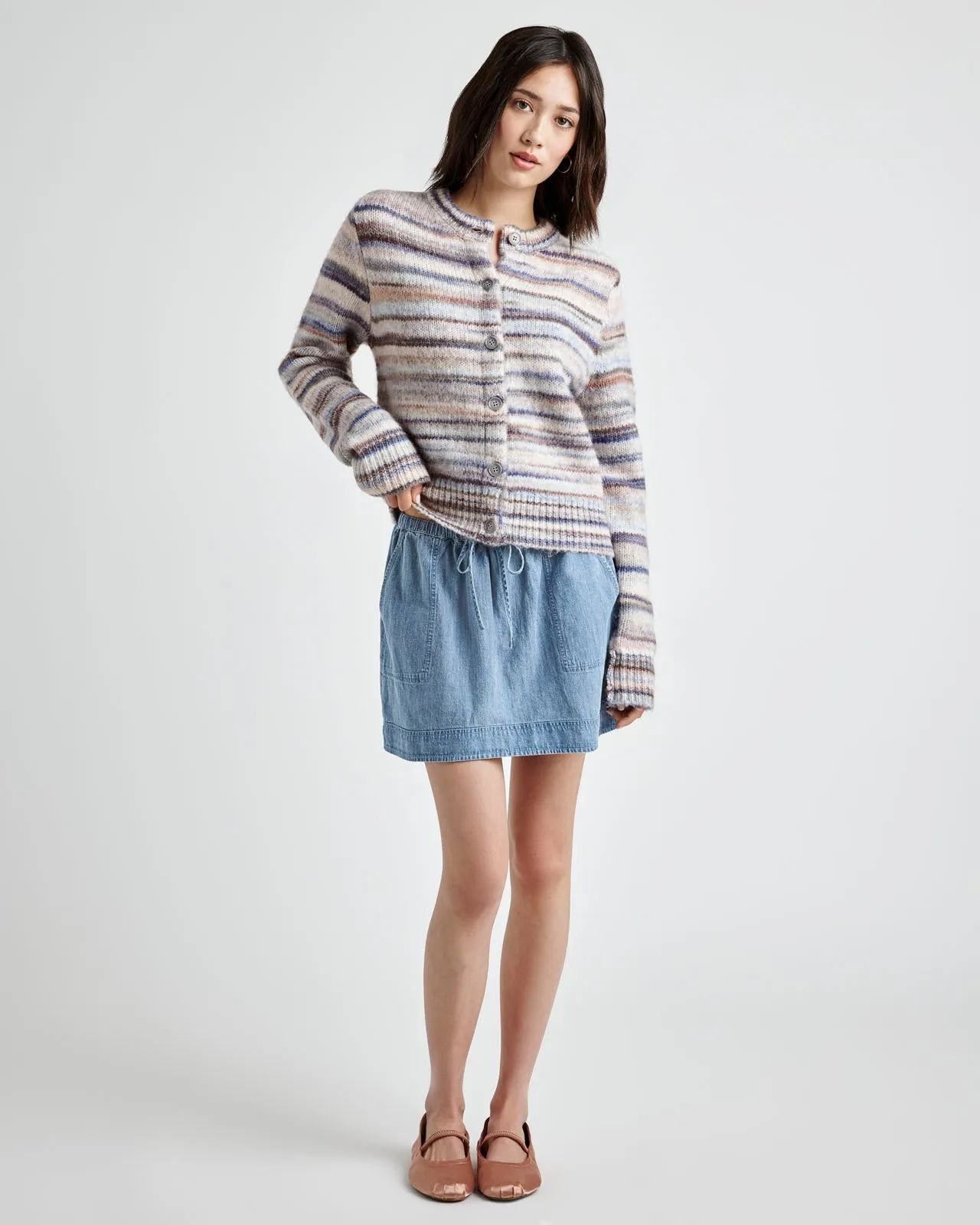 Alice Cotton Indigo Mini Skirt sold by Splendid product image thumbnail 2