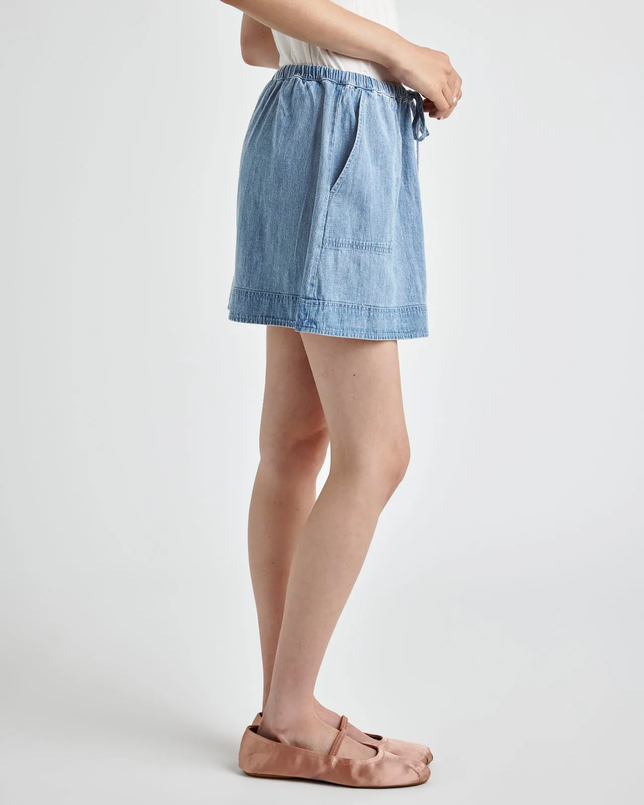 Alice Cotton Indigo Mini Skirt sold by Splendid product image thumbnail 3