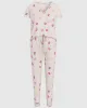Stay Home V-Neck Jogger Set in Pink Kisses sold by Splendid