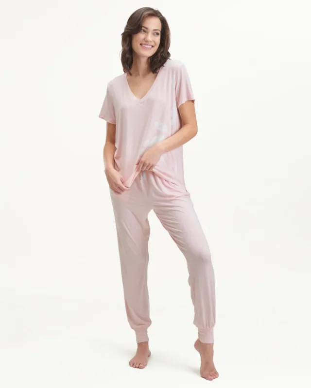 Stay Home V-Neck Jogger Set sold by Splendid