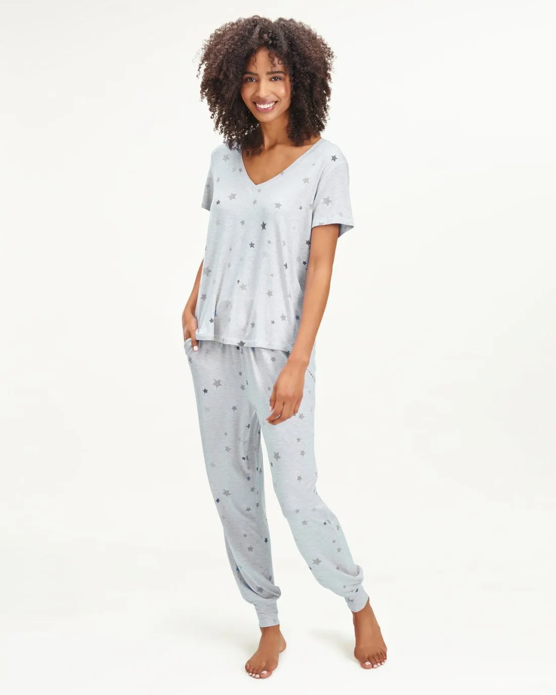 Stay Home V-Neck Jogger Set sold by Splendid