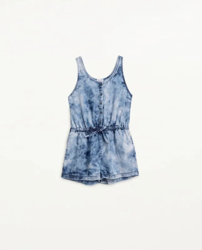 Girls Indigo Tie Dye Romper sold by Splendid