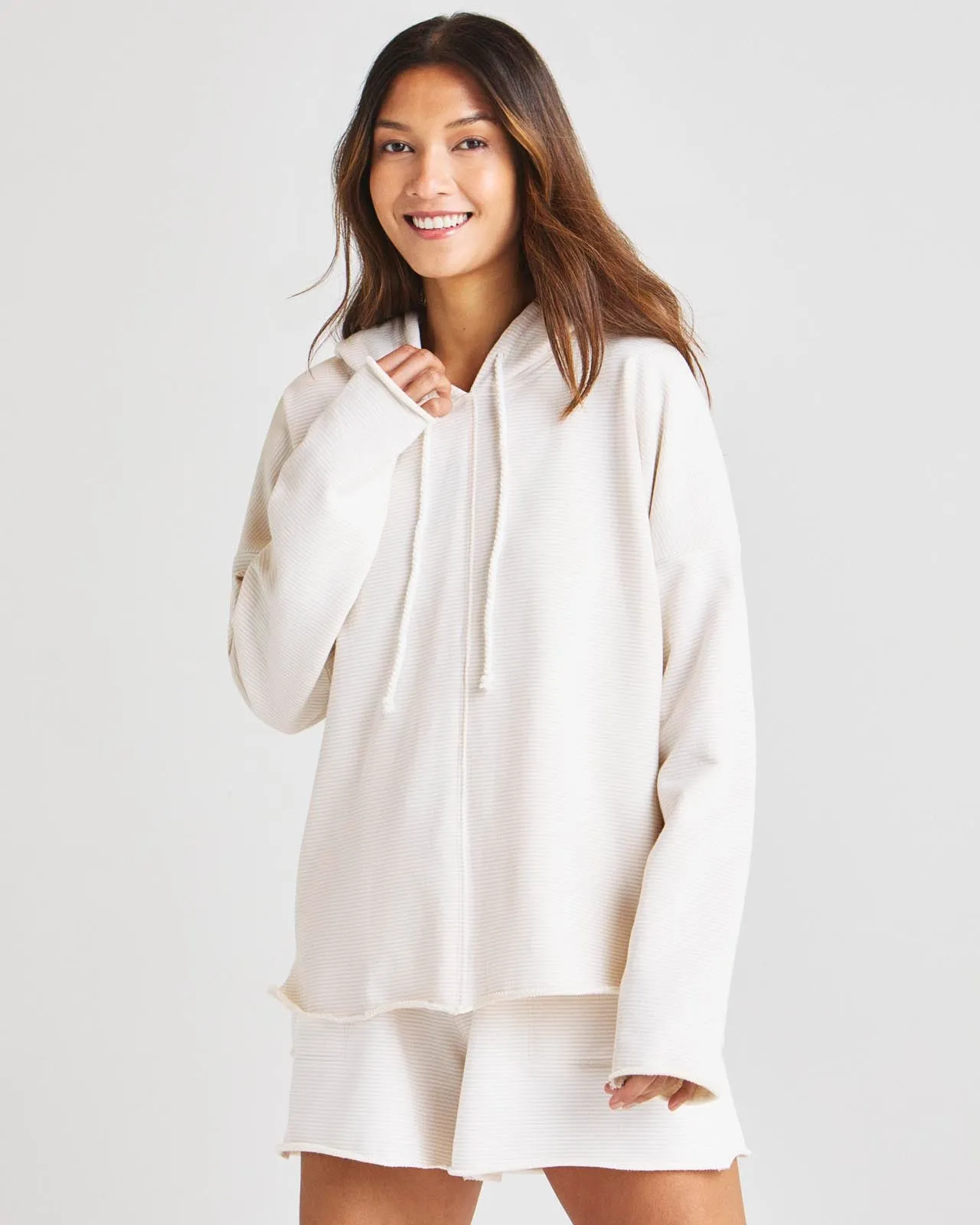 Stripe French Terry Beach Hooded Pullover sold by Splendid product image thumbnail 3