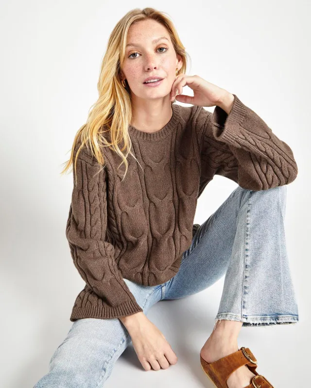 Esra Cable Sweater sold by Splendid