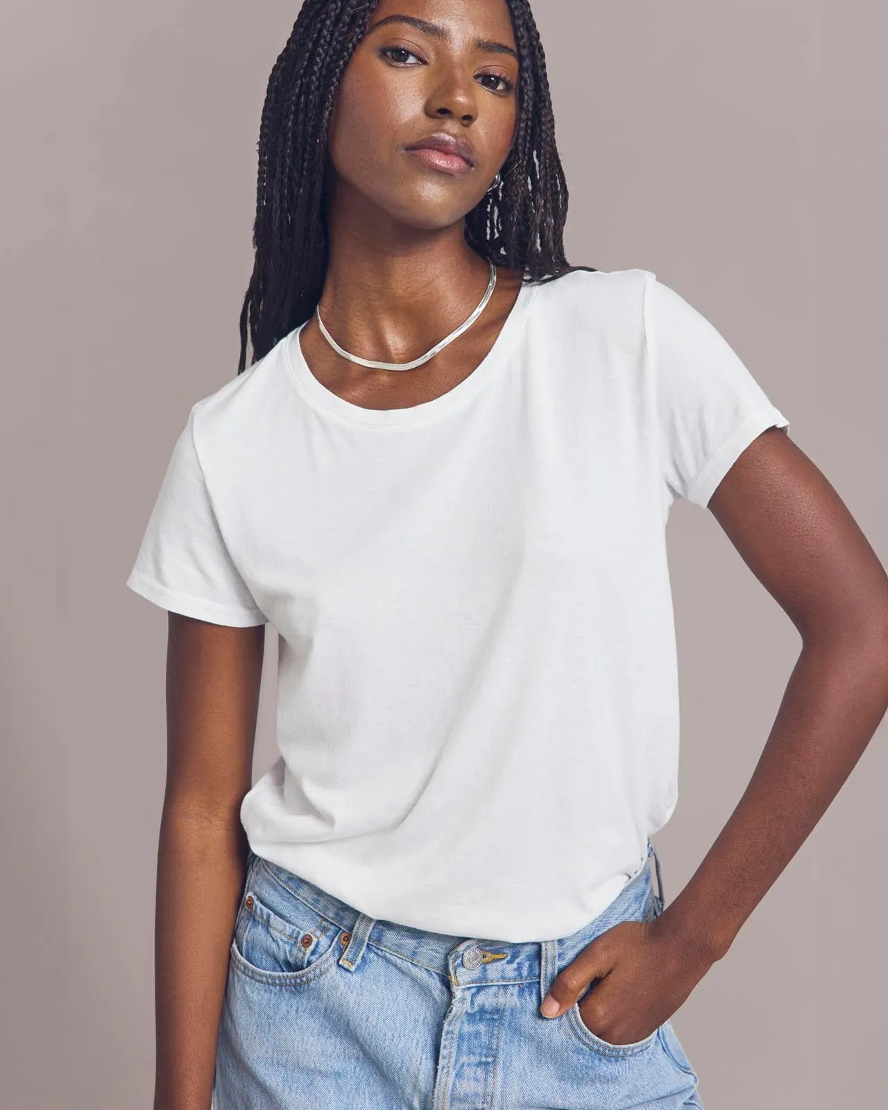 Abbie Crewneck Tee sold by Splendid