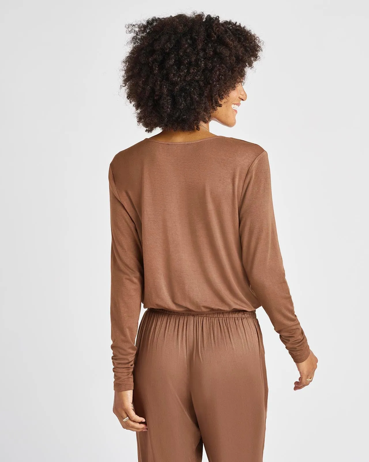 Chelsea Long Sleeve Surplice Top sold by Splendid product image thumbnail 4