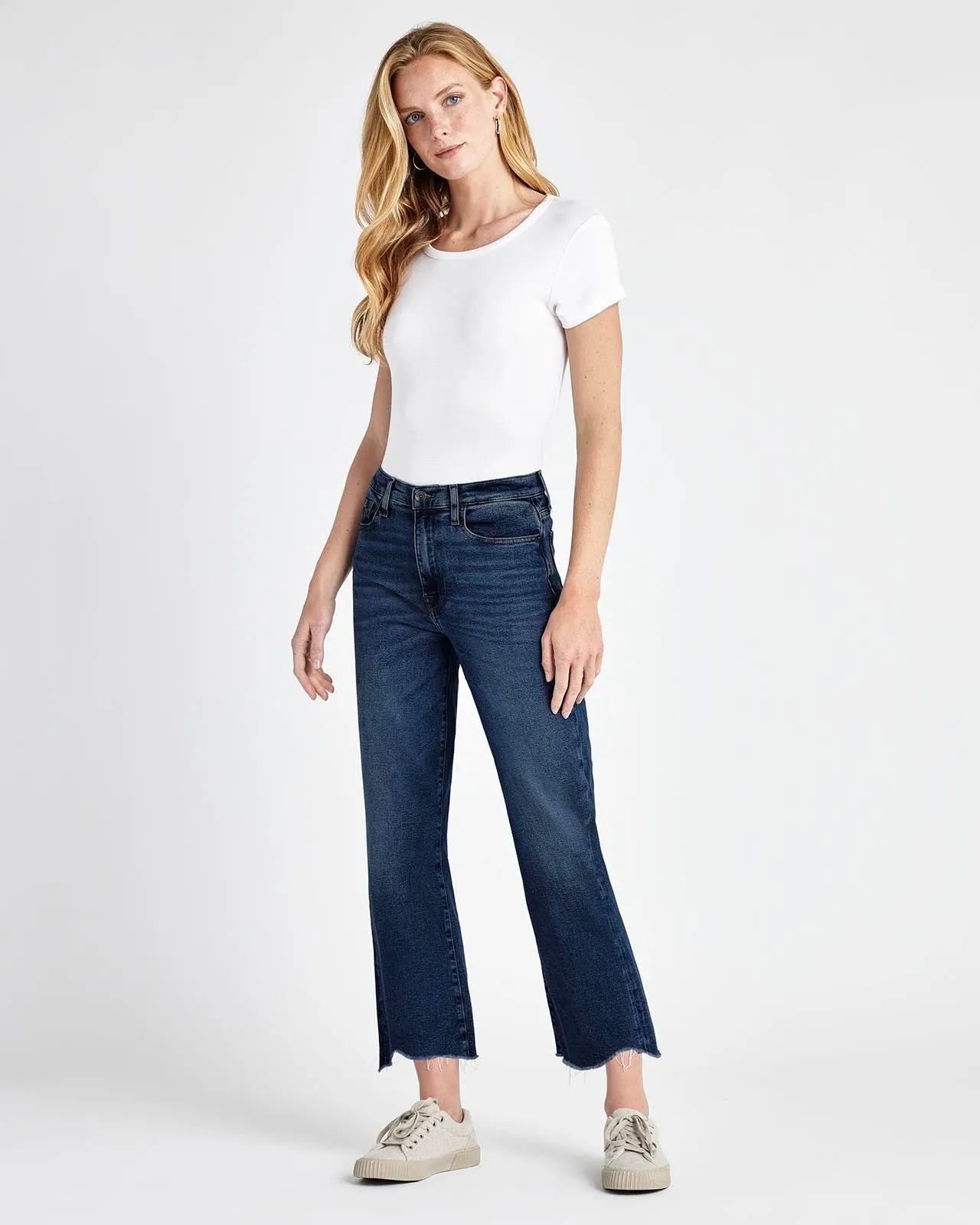 High Waist Raw Hem Stretch Jean sold by Splendid product image thumbnail 3