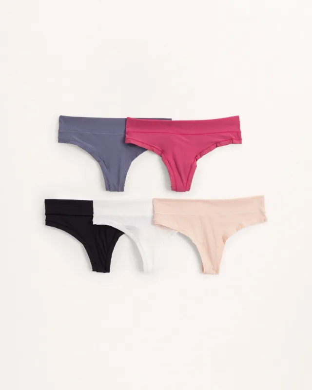 Flexible Fit Thongs - Pack of 5 sold by Splendid