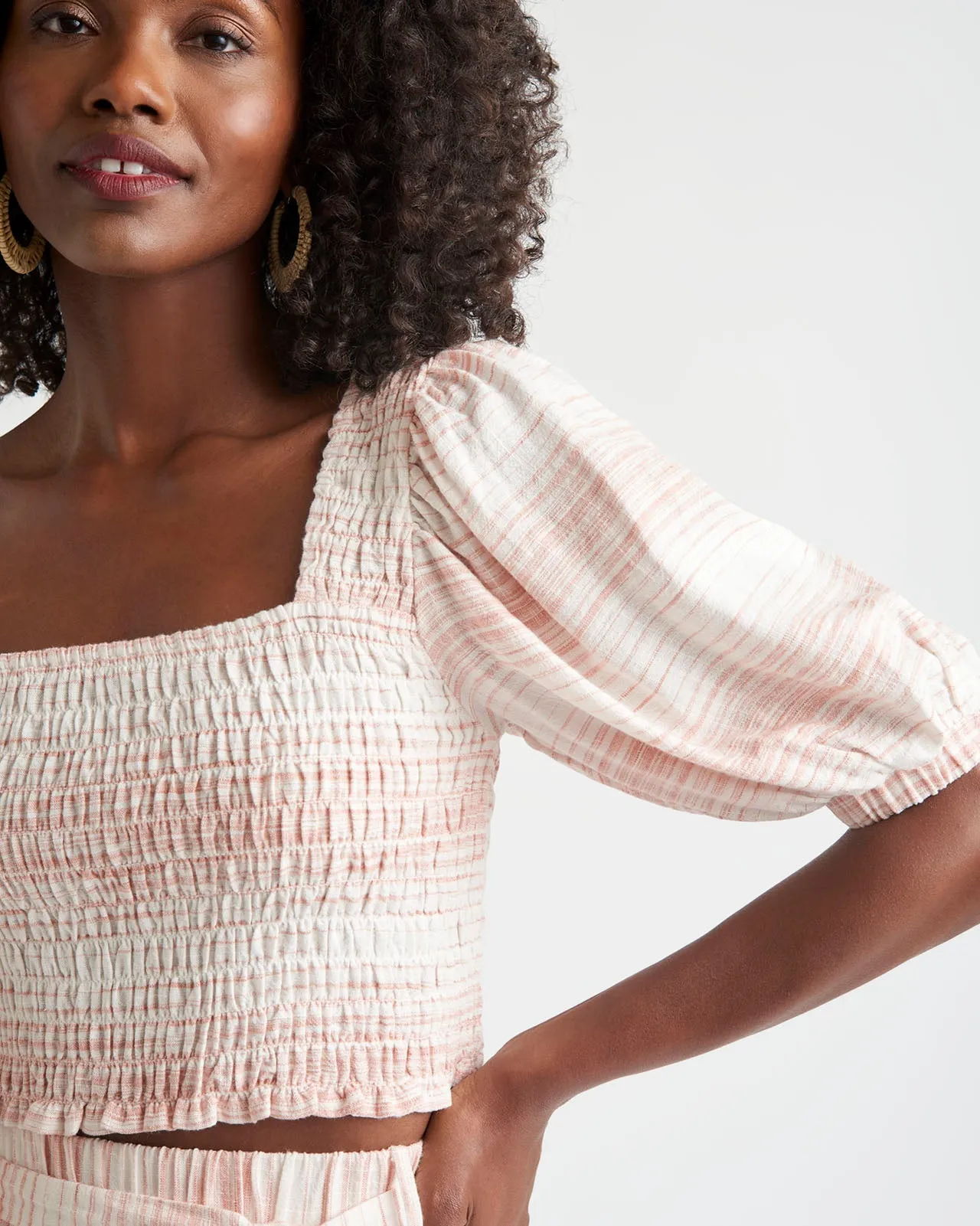 Kira Smocked Crop Top sold by Splendid product image thumbnail 3