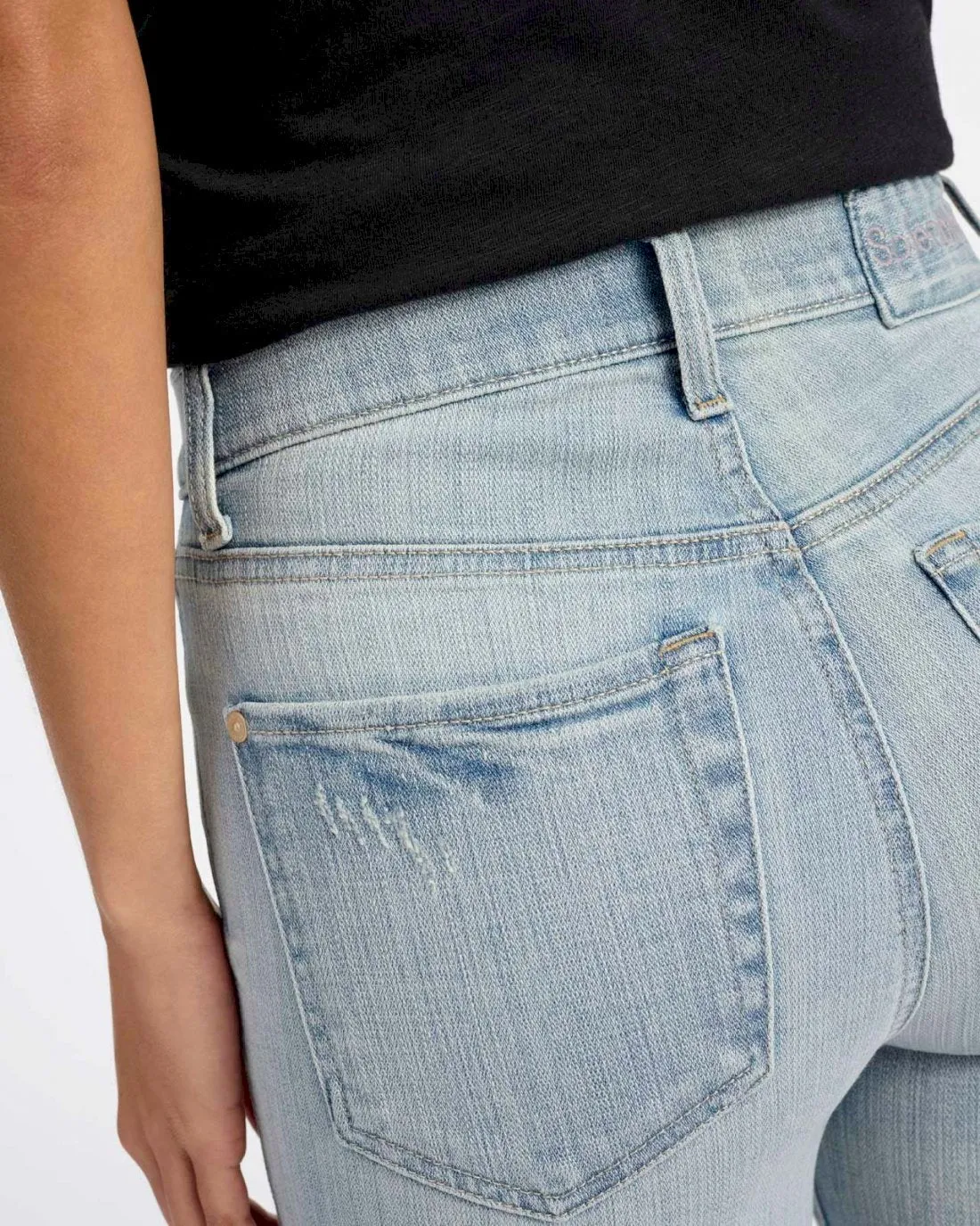 High Waist Destroyed Straight Crop Jean sold by Splendid product image thumbnail 4