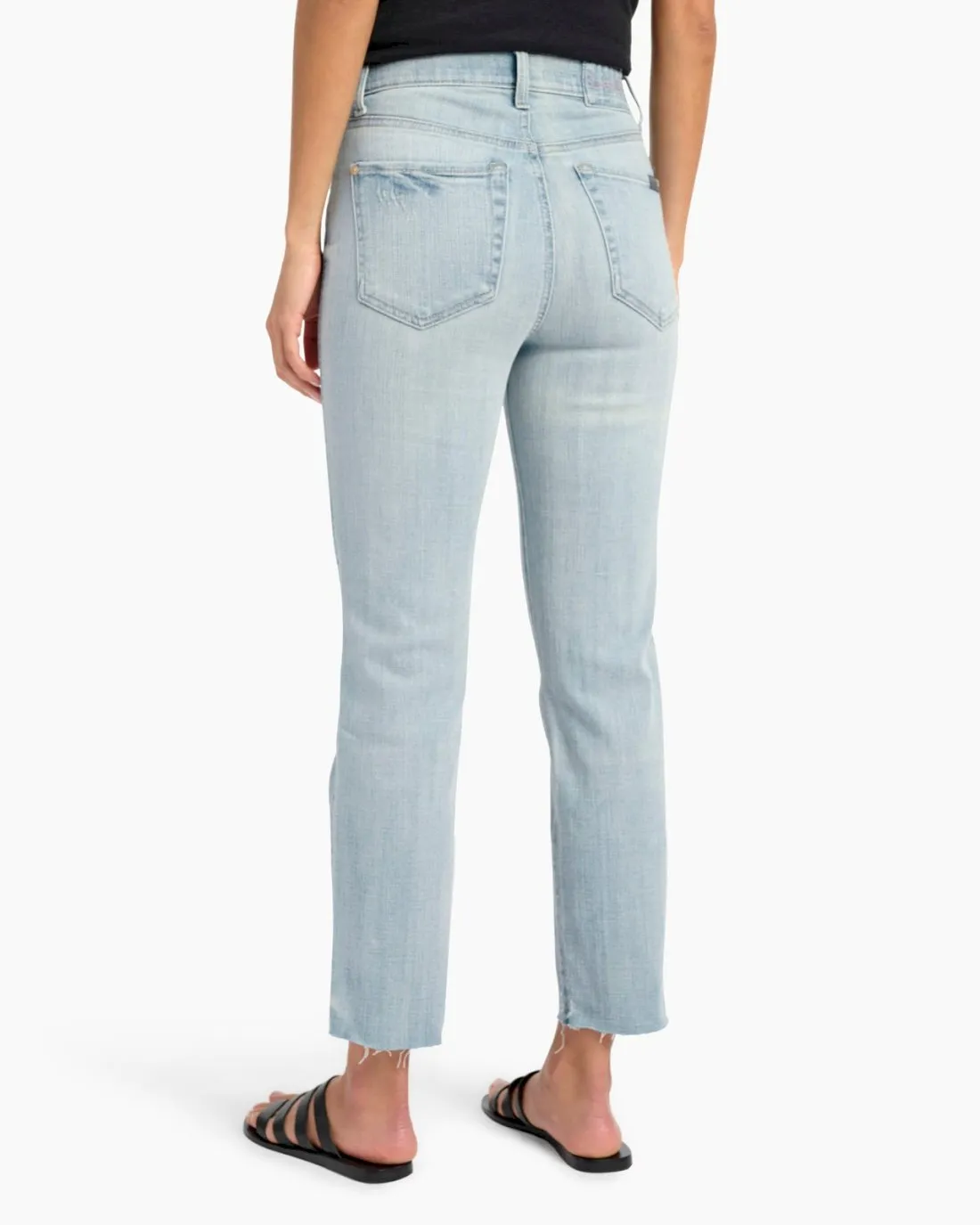High Waist Destroyed Straight Crop Jean sold by Splendid product image thumbnail 3