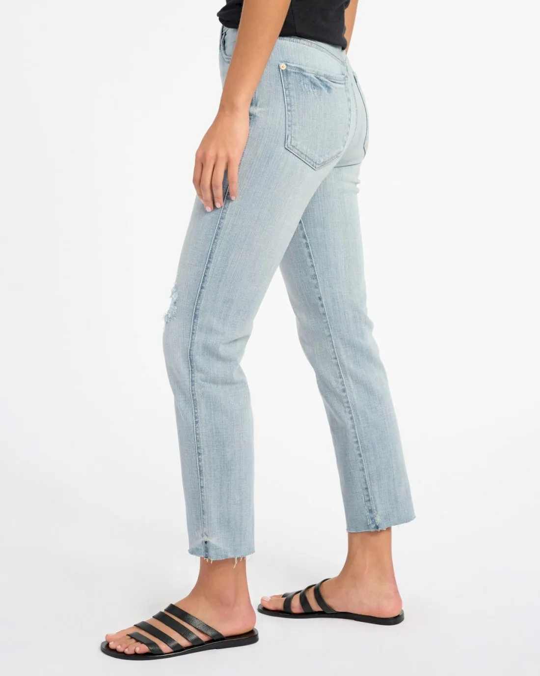 High Waist Destroyed Straight Crop Jean sold by Splendid product image thumbnail 2